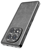 Kapa Tux Leather Back Cover for Redmi Note 14 Pro Plus | Slim Shockproof Camera Protection Bumper Case (Grey)