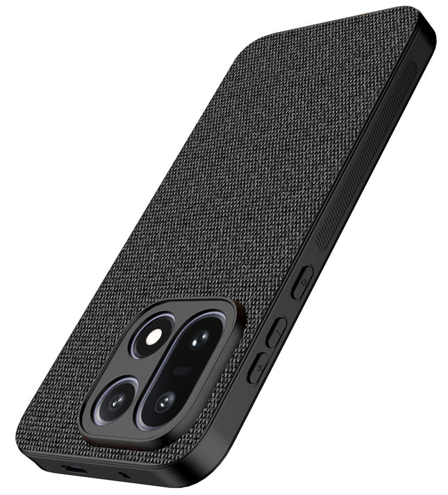 Kapa Soft Full Fabric Protective Back Case Cover for OnePlus 15 | Shockproof Slim Hard Anti Slip Back Case (Black)