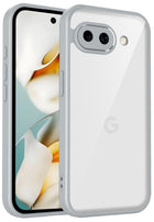 Kapa Hawkeye Clear Slim Tough Back Cover for Google Pixel 9A | Camera Lens Protector Anti Yellow Shockproof Clear Hybrid Case Cover (Grey)