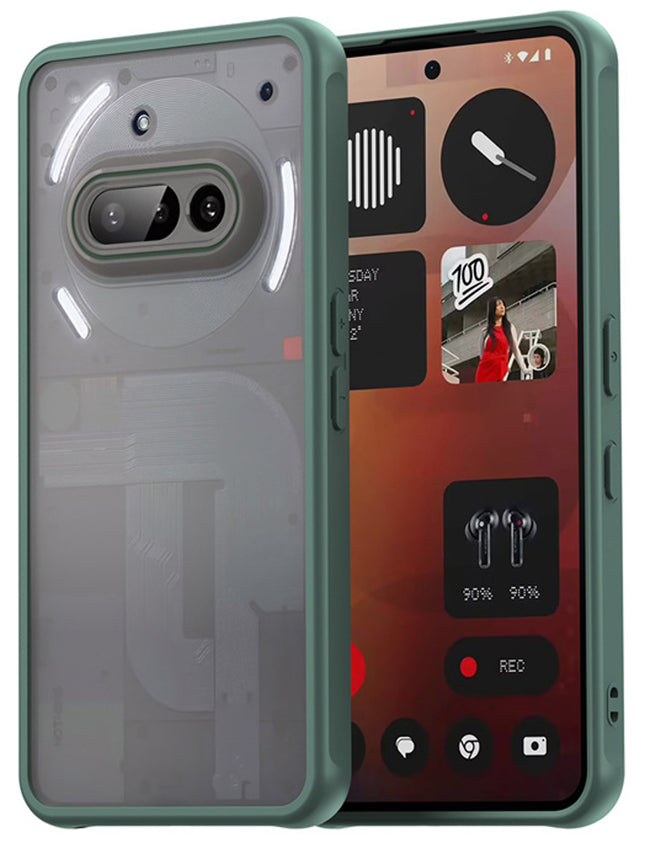 Kapa Shield Frosted Acrylic Back Cover for Nothing Phone 3A 5G| Hard Slim Inbuilt Camera Lens Cover Protection Shock Proof Bumper Case (Green)