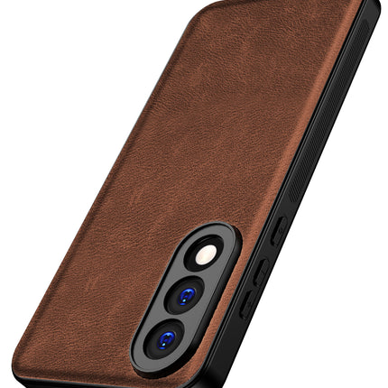 Kapa Tux Leather Back Cover for OnePlus Nord 5 | Slim Shockproof Camera Protection Bumper Case (Brown)