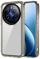 Kapa Warrior Acrylic Clear Back Cover For Realme 12 Plus | Slim Shockproof [Military Grade Protection] Hybrid Bumper Case (Grey Sides) - Mobizang