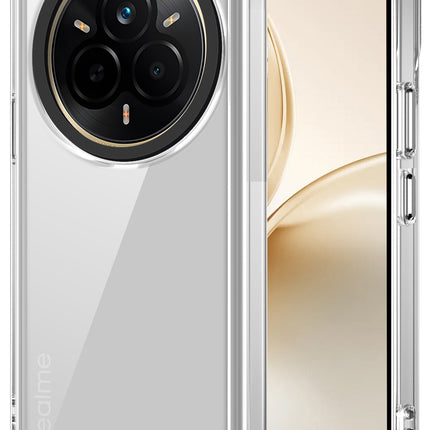 Kapa Warrior Acrylic Clear Back Cover For Realme 14 Pro 5G | Slim Shockproof [Military Grade Protection] Hybrid Bumper Case (Clear Sides)