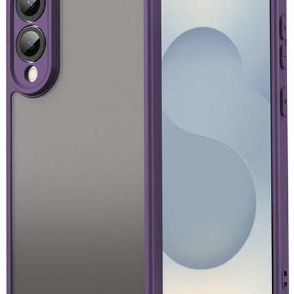 Kapa Shield Frosted Acrylic Back Cover for Samsung Galaxy S25 Edge| Hard Slim Inbuilt Camera Lens Cover Protection Shock Proof Bumper Case (Purple)