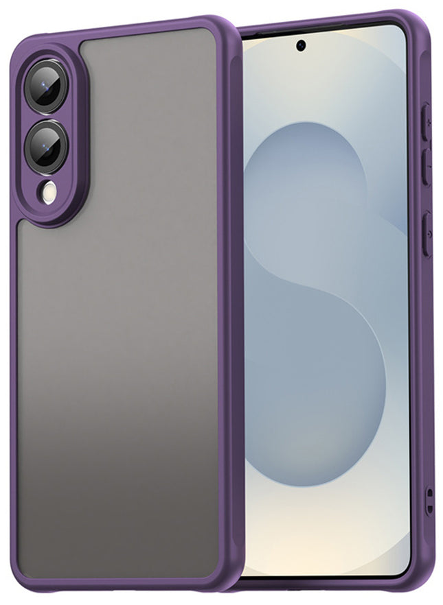 Kapa Shield Frosted Acrylic Back Cover for Samsung Galaxy S25 Edge| Hard Slim Inbuilt Camera Lens Cover Protection Shock Proof Bumper Case (Purple)