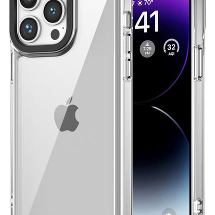 Kapa Warrior Acrylic Clear Back Cover For Apple iPhone 16 Pro Max | Slim Shockproof [Military Grade Protection] Hybrid Bumper Case (Clear Sides)