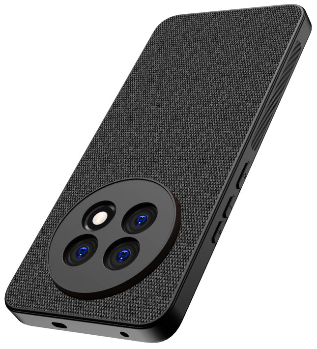 Kapa Soft Full Fabric Protective Back Case Cover for Realme 13 PRO / 13 PRO PLUS | Shockproof Slim Hard Anti Slip Back Case (Black)