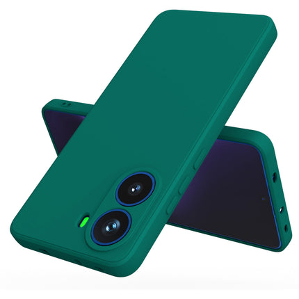 Kapa Matte Protective Lens Flexible Back Cover for Poco X7 Pro 5G | Slim Silicone with Soft Lining Shockproof Full Body Bumper Case (Green) - Mobizang