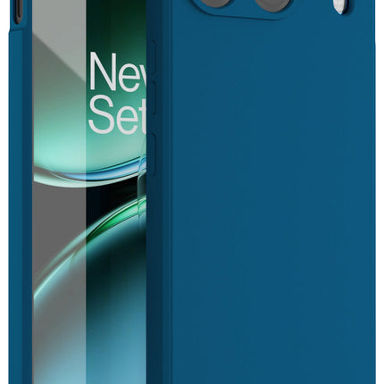 Kapa Matte Protective Lens Flexible Back Cover for OnePlus Nord 4 | Slim Silicone with Soft Lining Shockproof Full Body Bumper Case (Blue)