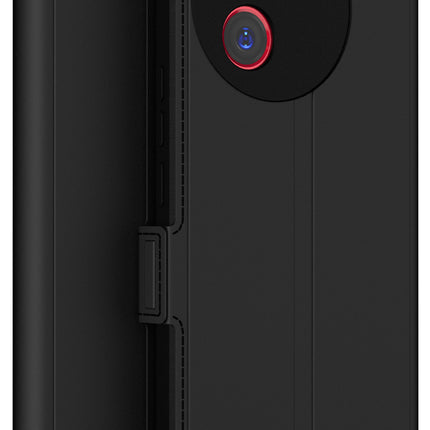 Kapa Noble Slim Magnetic Leather Flip Case Cover for Vivo V30E (5G) | Card Holder Stand Flip Wallet Case (Black) - Mobizang