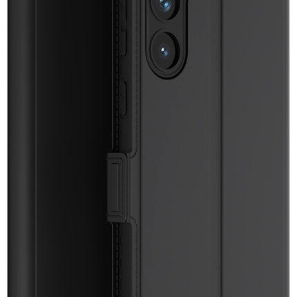 Kapa Noble Slim Magnetic Leather Flip Case Cover for Samsung Galaxy S25 Plus | Card Holder Stand Flip Wallet Case (Black)