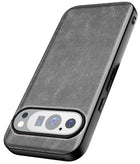 Kapa Tux Leather Back Cover for Google Pixel 9 Pro XL | Slim Shockproof Camera Protection Bumper Case (Grey)