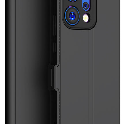 Kapa Noble Slim Magnetic Leather Flip Case Cover for Oppo Reno 14 PRO 5G | Card Holder Stand Flip Wallet Case (Black)