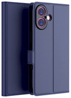 Kapa Noble Slim Magnetic Leather Flip Case Cover for Apple iPhone 17 | Card Holder Stand Flip Wallet Case (Blue)