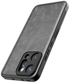 Kapa Tux Leather Back Cover for Oppo Reno 14 PRO 5G | Slim Shockproof Camera Protection Bumper Case (Grey)