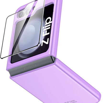 Kapa Ultra Thin Back Case for Samsung Galaxy Flip6 / Z Flip 6 | With [Inbuilt Glass]  Full Body Protection Hard Back Cover (Purple)