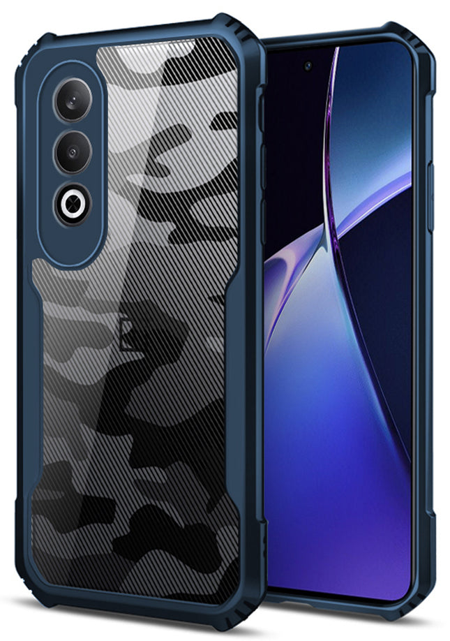 Kapa Beetle Camouflage Back Cover for OnePlus Nord CE 4 | [Military Grade Protection] Shock Proof Slim Hybrid Bumper Case (Blue)