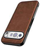 Kapa Tux Leather Back Cover for Google Pixel 9 / Pixel 9 PRO | Slim Shockproof Camera Protection Bumper Case (Brown)