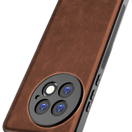 Kapa Tux Leather Back Cover for OnePlus 13 | Slim Shockproof Camera Protection Bumper Case (Brown)