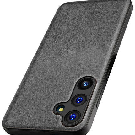 Kapa Tux Leather Back Cover for Samsung Galaxy M55 / F55 | Slim Shockproof Camera Protection Bumper Case (Grey)