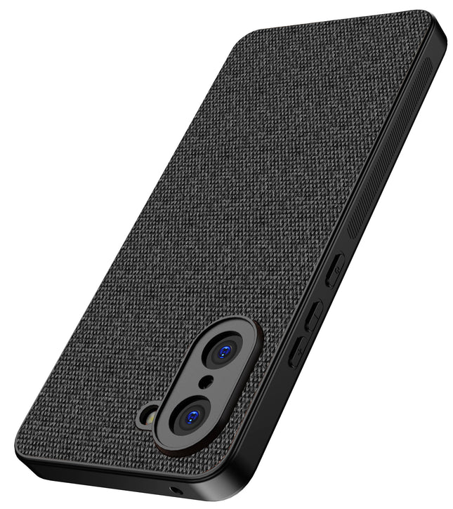 Kapa Soft Full Fabric Protective Back Case Cover for OnePlus Nord CE 5 | Shockproof Slim Hard Anti Slip Back Case (Black) - Mobizang