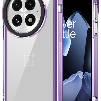 Kapa Warrior Acrylic Clear Back Cover For OnePlus 13 | Slim Shockproof [Military Grade Protection] Hybrid Bumper Case (Purple Sides) - Mobizang