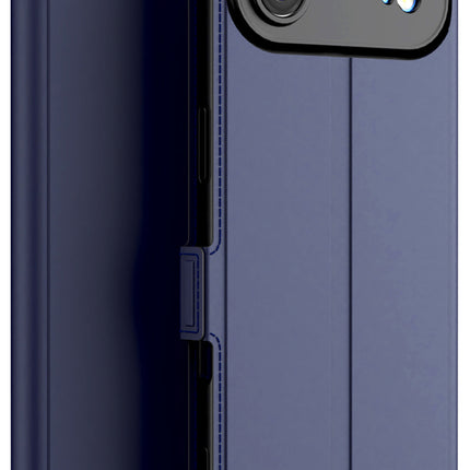 Kapa Noble Slim Magnetic Leather Flip Case Cover for Apple iPhone 17 Air | Card Holder Stand Flip Wallet Case (Blue)