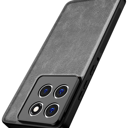 Kapa Tux Leather Back Cover for Moto Edge 60 Pro | Slim Shockproof Camera Protection Bumper Case (Grey)