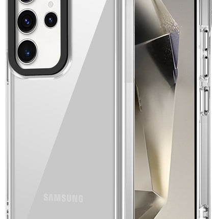 Kapa Warrior Acrylic Clear Back Cover For Samsung Galaxy S25 Ultra | Slim Shockproof [Military Grade Protection] Hybrid Bumper Case (Clear Sides) - Mobizang