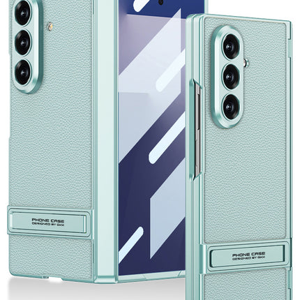 Kapa Leather Case with Stand and Hinge Protection Back Cover for Samsung Galaxy Z Fold7 / Fold 7 | Ultra Thin Full Body Protection Hard Cover (Mint Green)