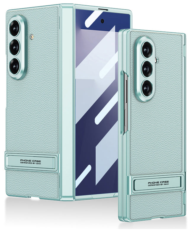 Kapa Leather Case with Stand and Hinge Protection Back Cover for Samsung Galaxy Z Fold7 / Fold 7 | Ultra Thin Full Body Protection Hard Cover (Mint Green)