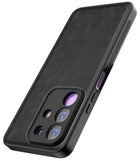Kapa Tux Leather Back Cover for Iqoo Z10x 5G / Vivo T4x 5G | Slim Shockproof Camera Protection Bumper Case (Black)