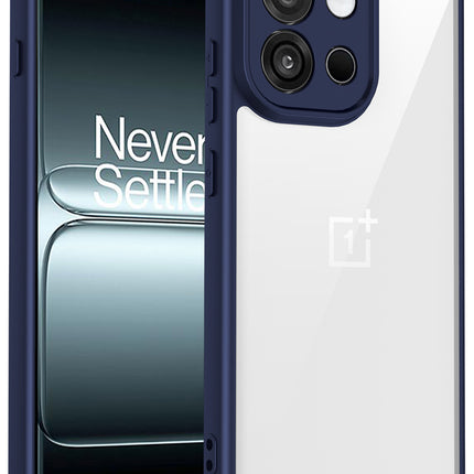 Kapa Hawkeye Clear Slim Tough Back Cover for OnePlus 13S | Camera Lens Protector Anti Yellow Shockproof Clear Hybrid Case Cover (Blue)
