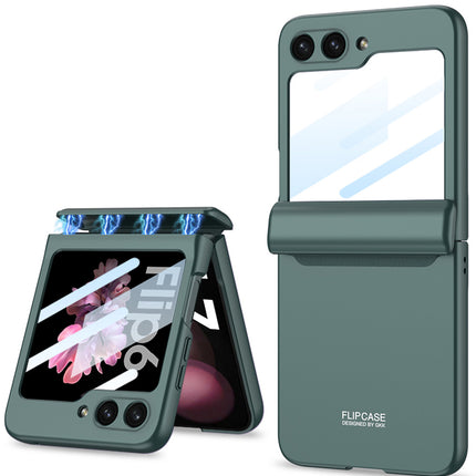 Kapa Ultra Thin Back Cover for Galaxy Z Flip6 / Z Flip 6 | With [Magnetic Hinge Protection] and Inbuilt Glass Window Protection (Green)