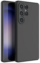 Kapa Matte Protective Lens Flexible Back Cover for Samsung Galaxy S25 Ultra | Slim Silicone with Soft Lining Shockproof Full Body Bumper Case (Black) - Mobizang