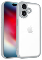 Kapa Hawkeye Clear Slim Tough Back Cover for Apple iPhone 17 | Camera Lens Protector Anti Yellow Shockproof Clear Hybrid Case Cover (Grey)