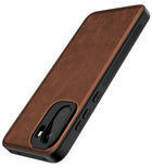 Kapa Tux Leather Back Cover for OnePlus 15R | Slim Shockproof Camera Protection Bumper Case (Brown) - Mobizang