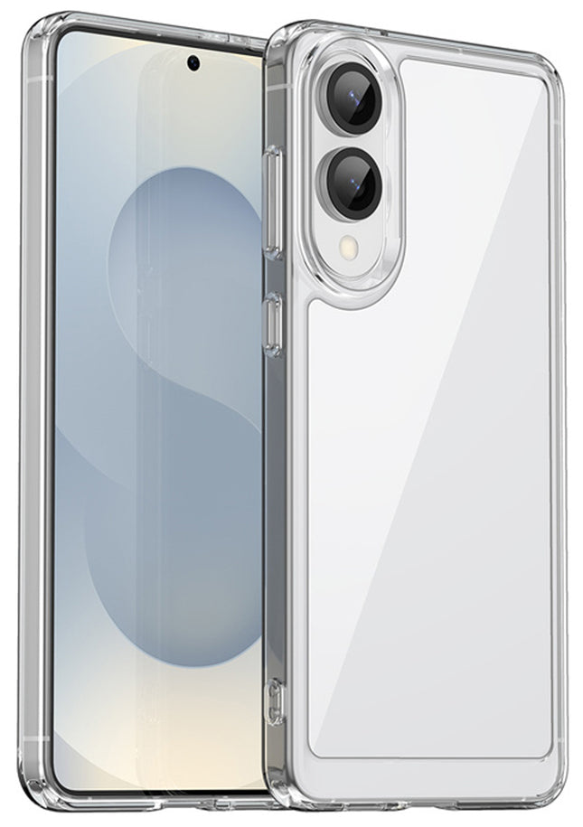 Kapa Unicorn Acrylic Clear Back Cover For Samsung Galaxy S25 Edge | Slim Shockproof [Military Grade Protection] Hybrid Bumper Case (Clear Sides)
