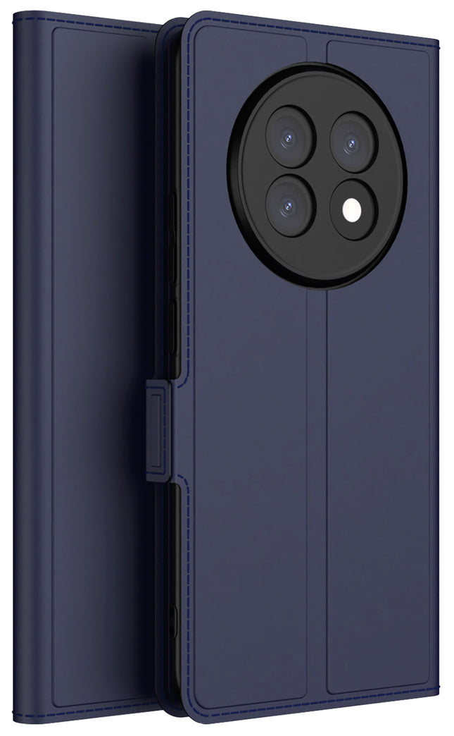 Kapa Noble Slim Magnetic Leather Flip Case Cover for Realme 13 PRO / 13 PRO PLUS | Card Holder Stand Flip Wallet Case (Blue) - Mobizang