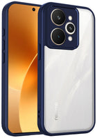 Kapa Hawkeye Clear Slim Tough Back Cover for Realme 15 Pro 5G | Camera Lens Protector Anti Yellow Shockproof Clear Hybrid Case Cover (Blue)