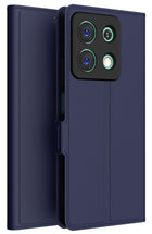 Kapa Noble Slim Magnetic Leather Flip Case Cover for Redmi Note 13 (5G) | Card Holder Stand Flip Wallet Case (Blue)
