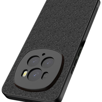 Kapa Soft Full Fabric Protective Back Case Cover for Honor Magic 6 PRO | Shockproof Slim Hard Anti Slip Back Case (Black)