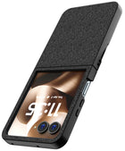 Kapa Soft Full Fabric Protective Back Case Cover for Moto Razr 60 Ultra | Shockproof Slim Hard Anti Slip Back Case (Black) - Mobizang