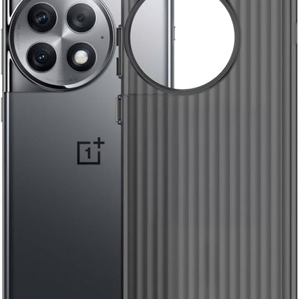 Kapa Wave Frosted Grip Back Cover for OnePlus 12R | Ultra Slim [With Metal Buttons] Matte Finish Back Case (Grey)