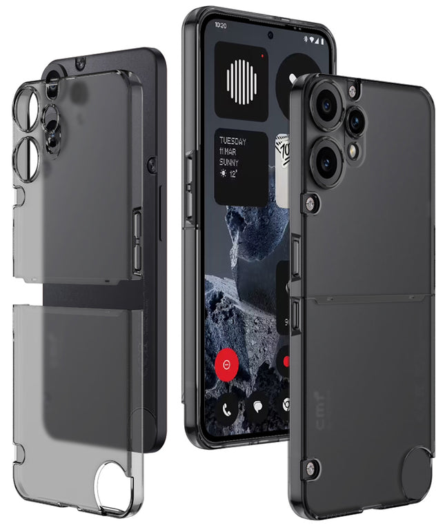 Kapa Frosted Double Dip Full 360 Protection Back Case Cover for CMF Phone 2 Pro (Frosted Black) - Mobizang