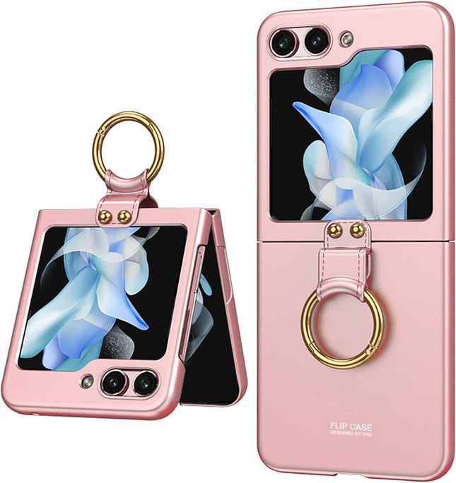 Kapa Ultra Thin PC Ring Back Case for Samsung Galaxy Flip6 / Z Flip 6 | Shockproof Slim Hard Protective Cover (Pink)