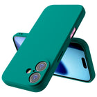 Kapa Matte Protective Lens Flexible Back Cover for Apple iPhone 17 | Slim Silicone with Soft Lining Shockproof Full Body Bumper Case (Green)