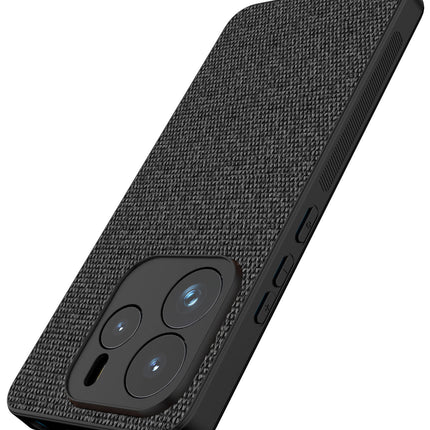 Kapa Soft Full Fabric Protective Back Case Cover for Redmi Note 14 (5G) | Shockproof Slim Hard Anti Slip Back Case (Black)