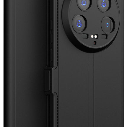 Kapa Noble Slim Magnetic Leather Flip Case Cover for Xiaomi 14 ULTRA (5G) | Card Holder Stand Flip Wallet Case (Black)