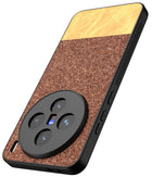 Kapa Soft Fabric & Leather Hybrid Protective Back Cover for Vivo X200 (5G) | Shockproof Slim Hard Anti Slip Back Case (Brown) - Mobizang